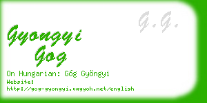 gyongyi gog business card