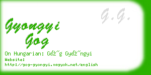 gyongyi gog business card